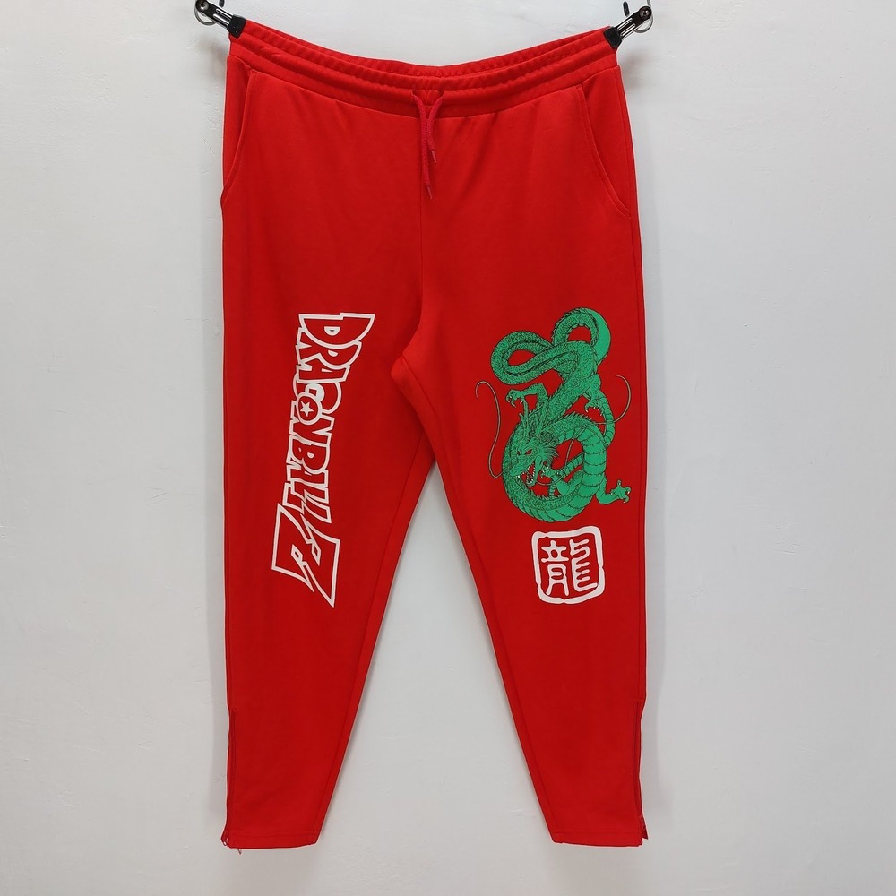 Atsuko Dragon Ball Z Joggers Men's Large Red Shenron Graphic Animecore Toei